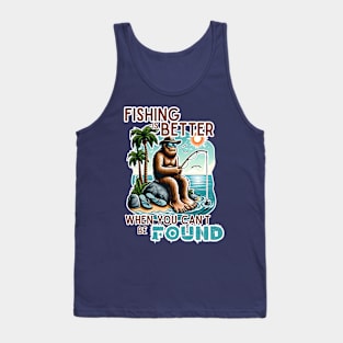 Bigfoot Fishing - Beach Tank Top